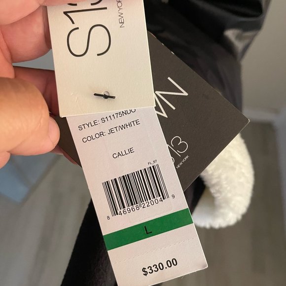 NWT S13/NYC Callie Faux-Sherpa-Trim Down Puffer Coat Size L - Picture 7 of 11